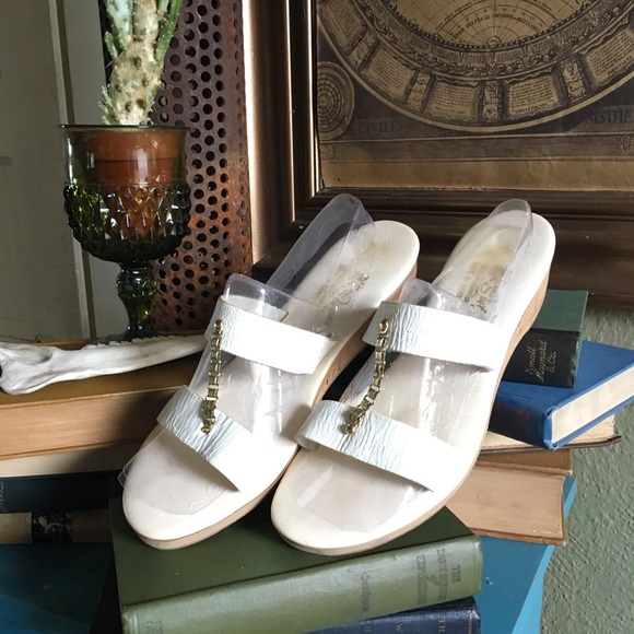 Shoes White Gold Sandals Poshmark